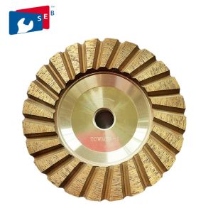 China 4 inch Cyclone Shape Diamond Cup Wheel with Wet Grinding for Concrete Floor on sale
