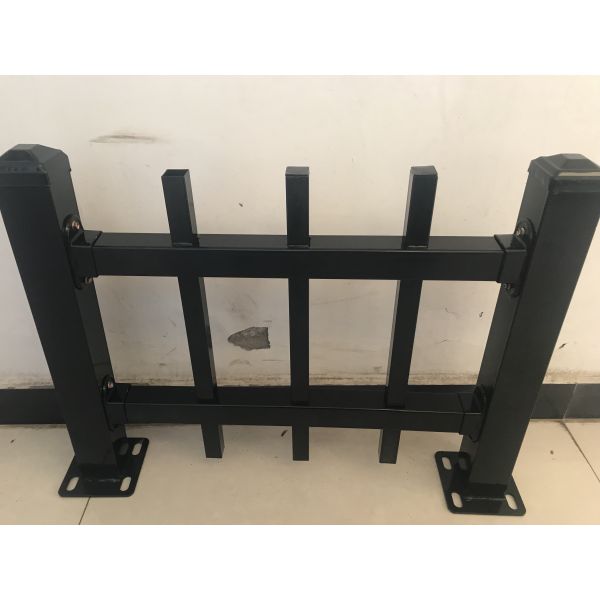 Flat top & bottom security tubular steel fencing 25mm x 25mm upright picket