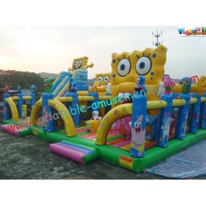 Spongebob Giant Inflatable Amusement Park , Inflatable Big Funcity Games