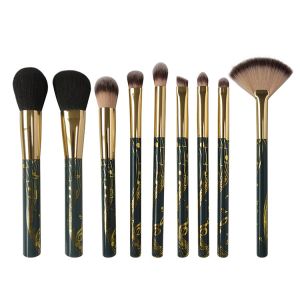 9PCS Luxury Makeup Brush Kit Plastic Handle Face Foundation