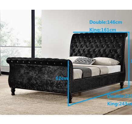 Buy Headboard Assembly Black Upholstered Bed Frame Queen Oem at wholesale prices