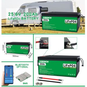Visench Direct factory Lithium 12V 24V 100Ah 120Ah 200Ah Deep 6000 Cycles with