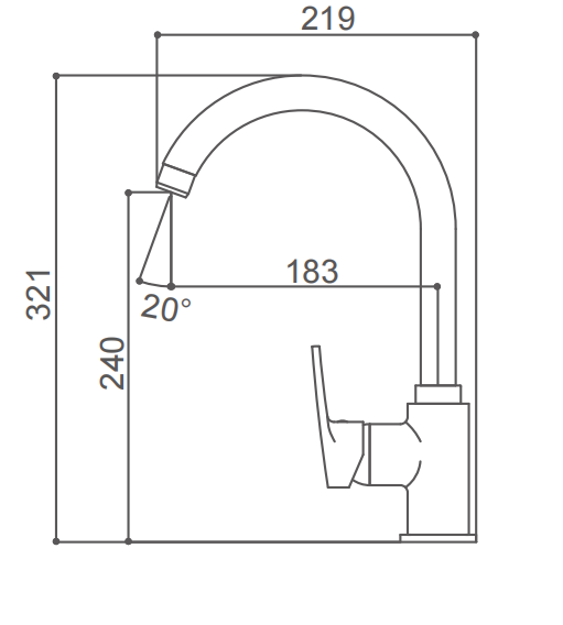 360° Swivelling Single Lever Kitchen Mixer Faucet High Pressure Mixer Tap for Kitchen Sink