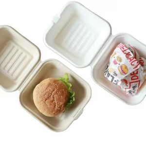 Custom Biodegradable Kraft Burger Box Low MOQ Solution for Fast Food Packagin