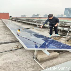 Physical Cleaning Solar Panel Brush with 55 Cm Flat Head and 10.0 M Telescopic