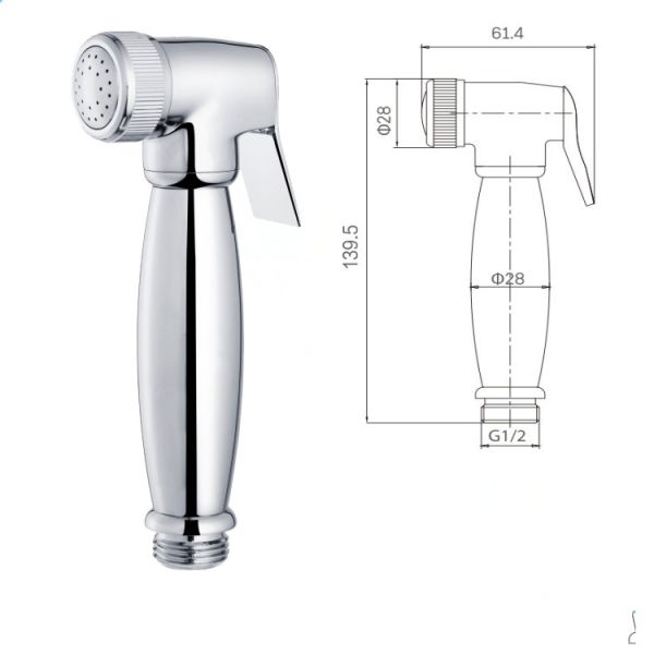 61.4mm Bathroom Bidet Sprayer