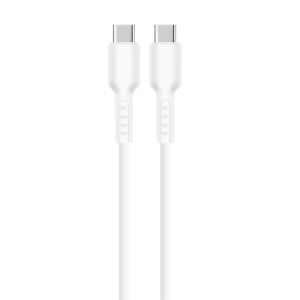 1m / 2m Black / White Silicone Charging Cable 480Mbps Customizable
