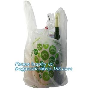 biodegradable die cut handle food packaging compostable plastic bag, Compostable