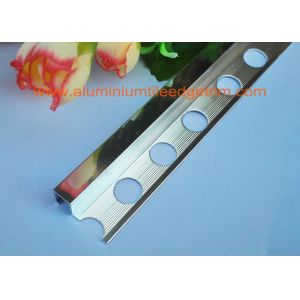 Mirror Bright Aluminium Tile Edge Trim , Polished Chrome Angle Trim Tile Edging