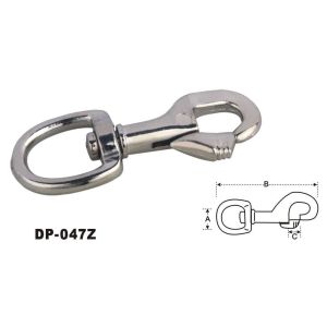 Zinc diecast round eye swivel thumbnail snap hook