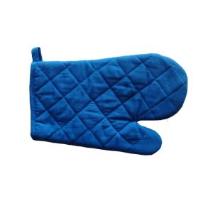 China Kitchen Helper Oven Mitt Solid Dark Blue Cotton Quilted Blue Oven Mitt on sale