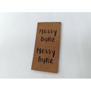 Suede Microfiber PU Leather Label Washable With Embossed Logo