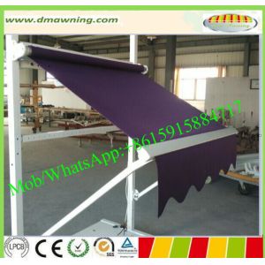 Aluminium Retractable Window Awnings Polyester Acrylic Drop Arm Awnings