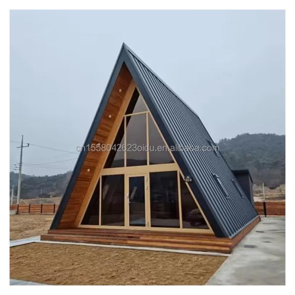 Buy Galvanized Steel Square Tubes Main Structure Hotel Triangle A Frame Prefabricated House Kit for Luxury at wholesale prices