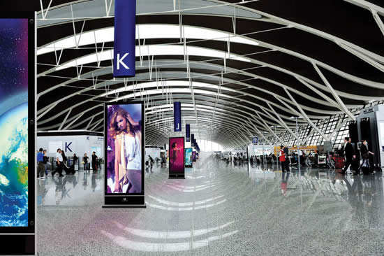 4000:1 Contrast Ratio 46 inch kiosk lcd Digital Signage with 3g