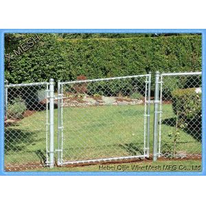 PVC Coated Security Chain Link Fence Mesh Fabric 8 Gauge 60 X 60mm Size