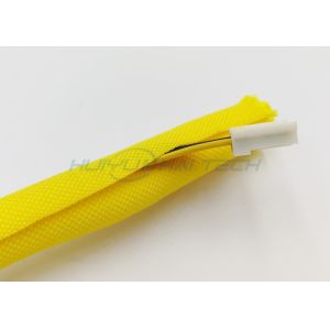 Flexible Braided Split Loom , Easy Bending Wrap Around Braided Sleeving