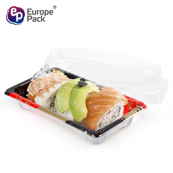 Buy Eco-friendly disposable plastic square sushi tary for salmon at wholesale prices