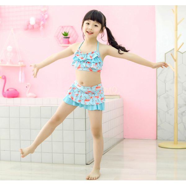 Baby Girls Two Pieces Bikini Set Swimwear Beach Swimsuit Swimming Suit for Children