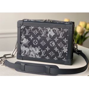 Unisex Soft Trunk Virgil Abloh Shoulder Bag With Zipper Open