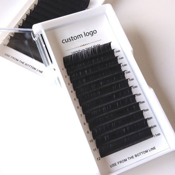 0.1mm Individual Classic Eyelash Extensions , C Curl Handmade Fans Lash
