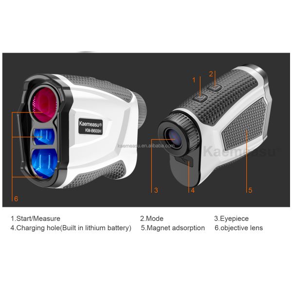 kaemeasu Handheld Rechargeable OEM Hunting Golf Laser Rangefinder With Magnet Adsorption 450M/600M/800M/1000M