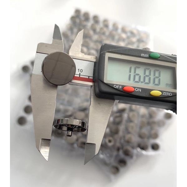 17mm high quality flat surface zinc alloy gun metal color snap button caps with custom logo