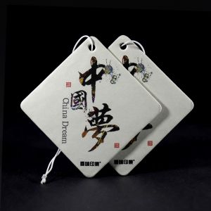 Hanging Absorbent Cotton Paper Air Freshener Both Sides Printing