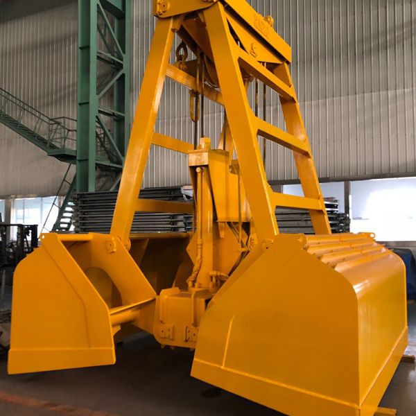 15 Cbm Mechanical Grab Bucket Wireless / Radio Steel Claw Cargo Remote Control