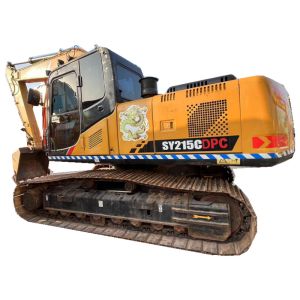 Secondhand Hydraulic Excavator Sany Sy215c Yellow Construction