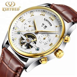 China Good Texture Mechanical Wrist Watch Genuine Leather Mechanical Wrist Watch on sale