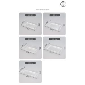 Transparent Disposable Fruit and Vegetable Tray Flat Bottom Plastic Packaging