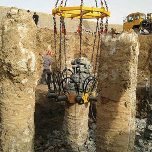 CE Hydraulic Round Concrete Pile Head Breaker For 5-50t Excavator
