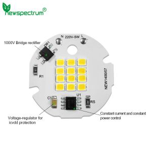 5W SMD LED Chip Encapsulation Series Brighter Safe And Reliable