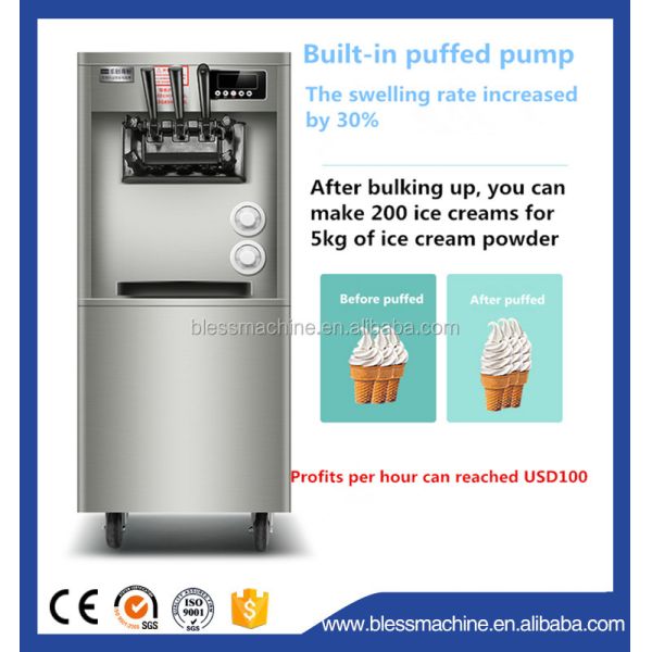 R22/R404A Refrigerant Industrial Commercial Ice-Cream Machine
