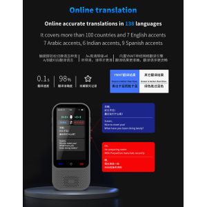 138Language Speaking Voice Recorder And Translator Device Online
