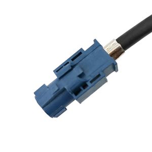 Blue Coaxial FAKRA C Female , Straight FAKRA Connector Assembly