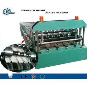 Color Coated Trapezoidal Metal Roofing Roll Forming Machine With Chain