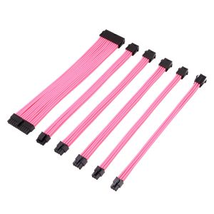Sleeved Extension Power Supply Cable ATX Sleeved Cable Extension Pink