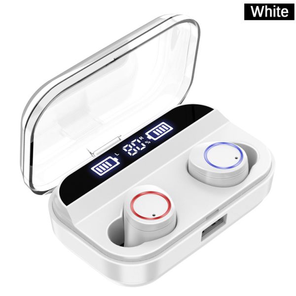 Bluetooth 5.0 Tws Wireless Power Display Earphones Touch Control Sport Stereo Cordless Earbuds (40000mAh, with Charging Box)