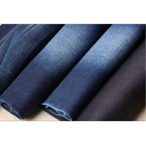 Tencle Cotton Material Denim Fabric Jeans Heavy Dark Blue