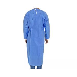 Waterproof Nonwoven SMS Disposable Gown With Knitted Cuff