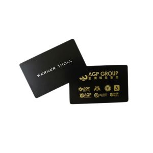 China Steel Brass Matt Black Metal Business Cards With Laser Engrave Logo Name on sale