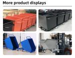 Stackable Tipping Bin Self Dumping Hopper Forklift Attachments Steel Dumping