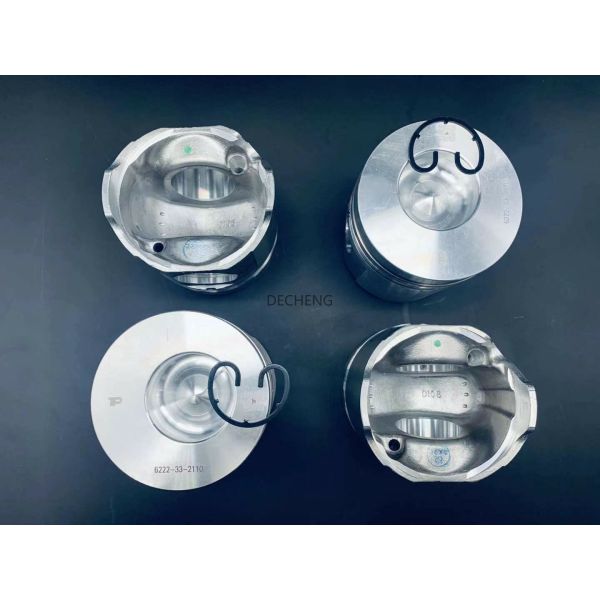 PC350-6 PC300-6 Komatsu Engine Parts 6D108 51mm Piston