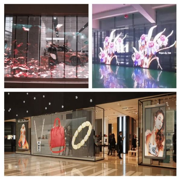 Outdoor LED Mesh Display P10mm Nation Star SMD LED Film Type Self Adhesive