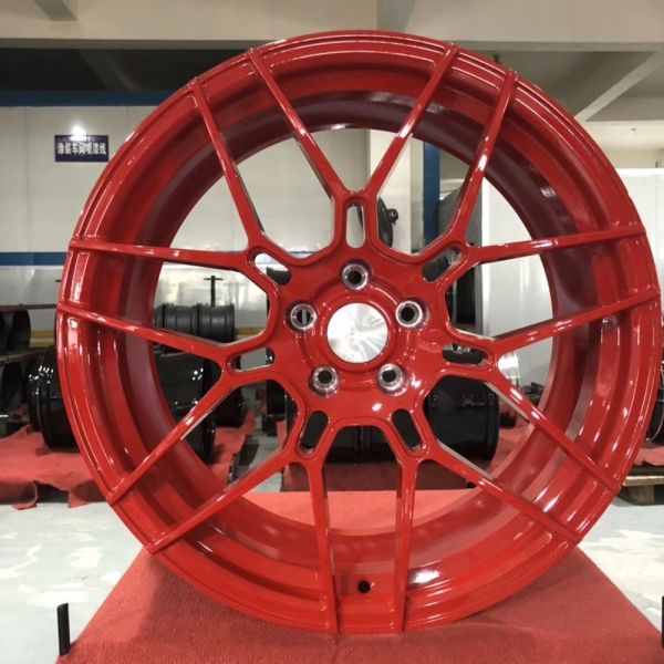 18'' 19'' 20'' 21'' 22 InchRed Colour polished Monoblock Forged Alloy Wheels Rims For Luxury Car