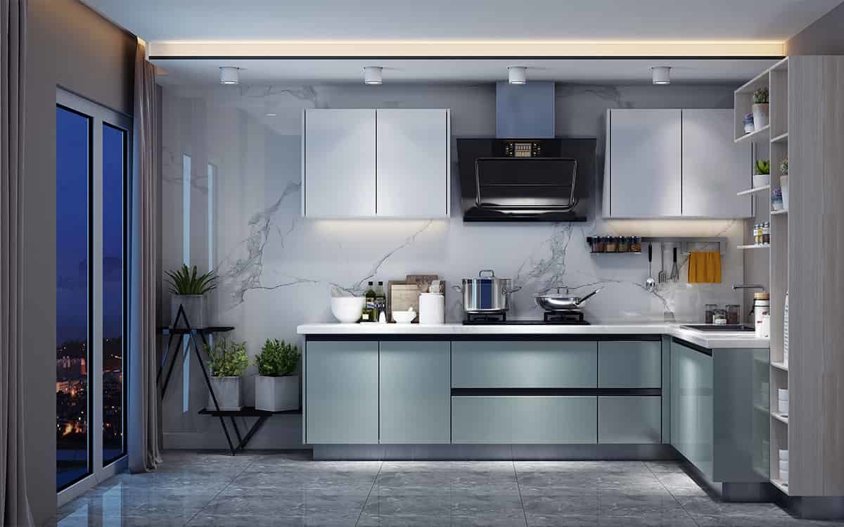 Quality 304SS 316SS Solid Stainless Steel Kitchen Cabinet Units L Shaped for sale