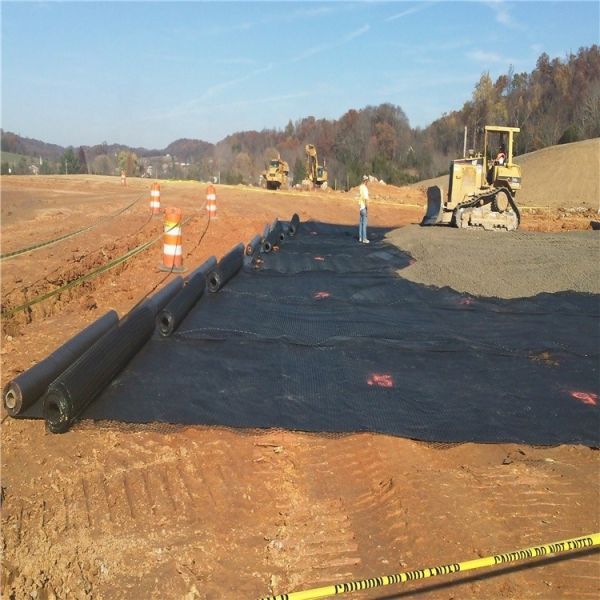 Buy Polyester Geogrid for Road Construction Strengthen Basal Embankments and Slope Walls at wholesale prices
