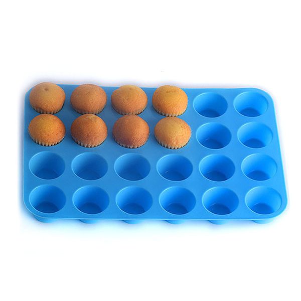 Buy Private Logo 24 Cup Bagel Baking Doughnuts Silicone Cake Molds at wholesale prices